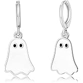 Dckazz Halloween Earrings Ghost Earrings Dangle Enamel Charm Hypoallergenic
