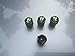 Set of 4 Nitrogen N2 Green Aluminum Tire Stem Valve Caps