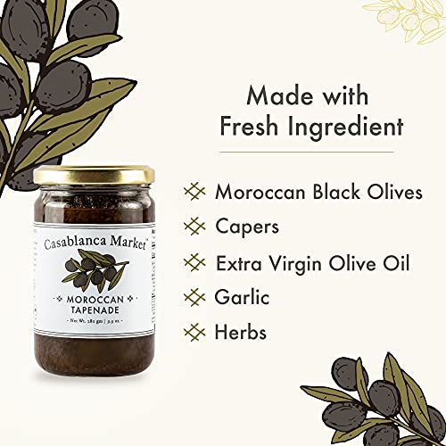 Casablanca Market Black Olives Tapenade Spread All Natural Olive