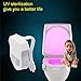 AILUZE Toilet Night Light, Motion Activated LED Light, 8 Colors Changing Toilet UV Bowl Night Light for Bathroom