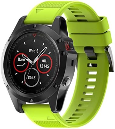 TOPUNDER Replacement Silicagel Quick Install Band Strap For Garmin Fenix 5X GPS Watch (Green)