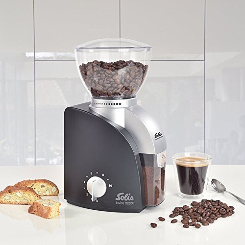 Solis Elektrisches Kaffeemahlwerk, 13 Mahlstufen, 1-10 Tassen, Antistatikeinrichtung, Scala Classic, Schwarz – Bild 6