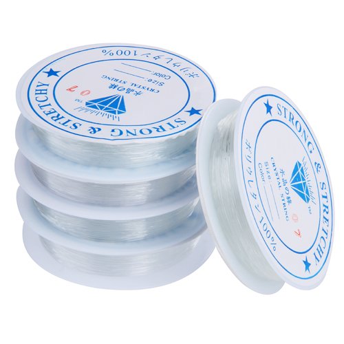 Skyus® 5 x roll clear stretch elastic cord thread string 0.7mm c…
