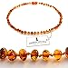 Amber Teething Necklace for Babies - Anti Inflammatory, Drooling and Teething Pain Reducing Natural Remedy - Made of Highest Quality Certified Baltic Amber - Perfect Baby Shower Gift - (Honey)