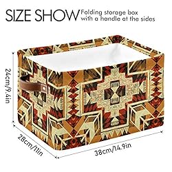 WELLDAY 2PCS Storage Basket Native American Style
