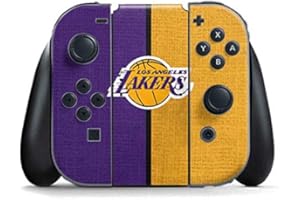 Skinit Decal Gaming Skin Compatible with Nintendo Switch Joy Con Controller - Officially Licensed NBA Los Angeles Lakers Canvas Design