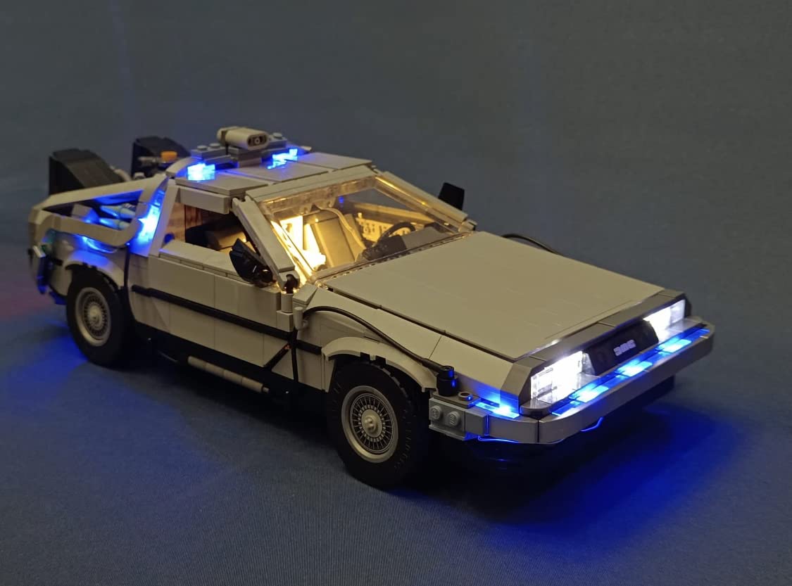YEABRICKS Kit Luci LED Per Modello LEGO 10300 Back To The Future | Illumina La Tua Macchina Del Tempo, Set Solo Luci - 2