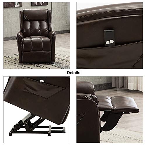 Bonzy Home Power Lift Recliner Chair Electric Leather Recliner with