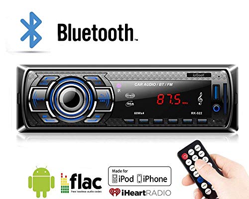 Car Stereo, 12V Car Stereo FM Radio MP3 Audio Player Built in Bluetooth Phone with USB SD MMC Port Car Radio Bluetooth in-Dash 1 DIN ISO Connector