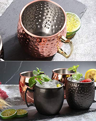 TWH Moscow Mule Cup, Pure Solid Copper Mugs, Copper Wine Glasses Stainless Steel Copper Plated Wine Glass Cocktailglas… – Bild 3