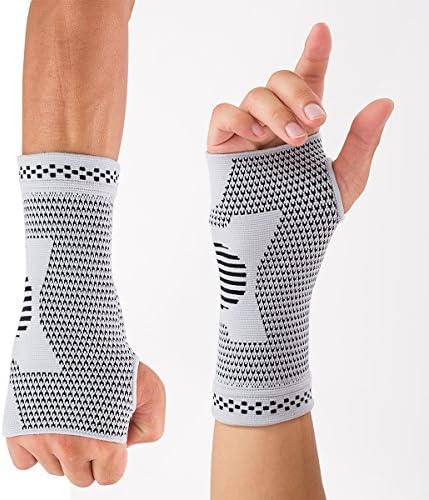 Forwish 1 Pair Wrist Compression Sleeve Hand brace for Carpal Tunnel Tendonitis (L)