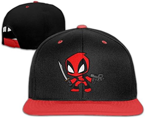 SIMG Deadpool Super Hero Baseball Adjustable Hip Pop Cap Hip Pop Caps Unisex,Children,KidRed