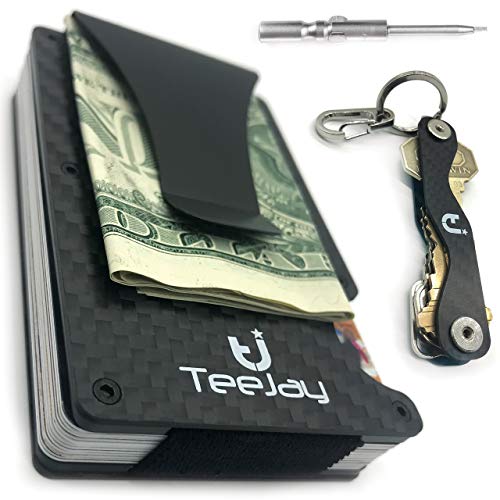 Carbon fiber minimalist wallet & key organizer. rfid blocking…