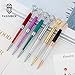 PASISIBICK Diamond Pen,Rhinestones Crystal Metal Ballpoint Pens with Black Ink(10models)