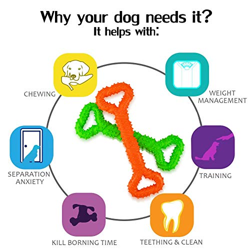 Hipat Dog Chew Toy for Aggressive Chewers, 13 Inch Large Solid Rubber