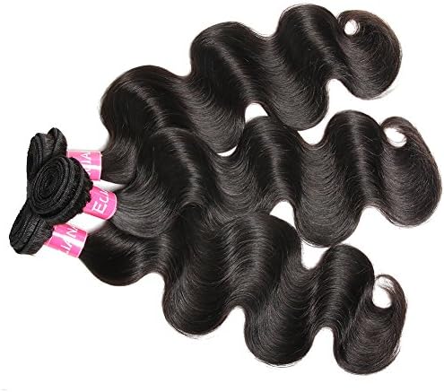 Eliana Hair Brazilian Body Wave 3 Bundles 8A Unprocessed Virgin Brazilian Body Wave Human Hair Natural Black Brazilian Virgin Body Wave Weft