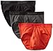 2(X)IST mens Essential Cotton Contour Pouch 3-pack briefs underwear, Black/Charcoal Heather/Red, Large US