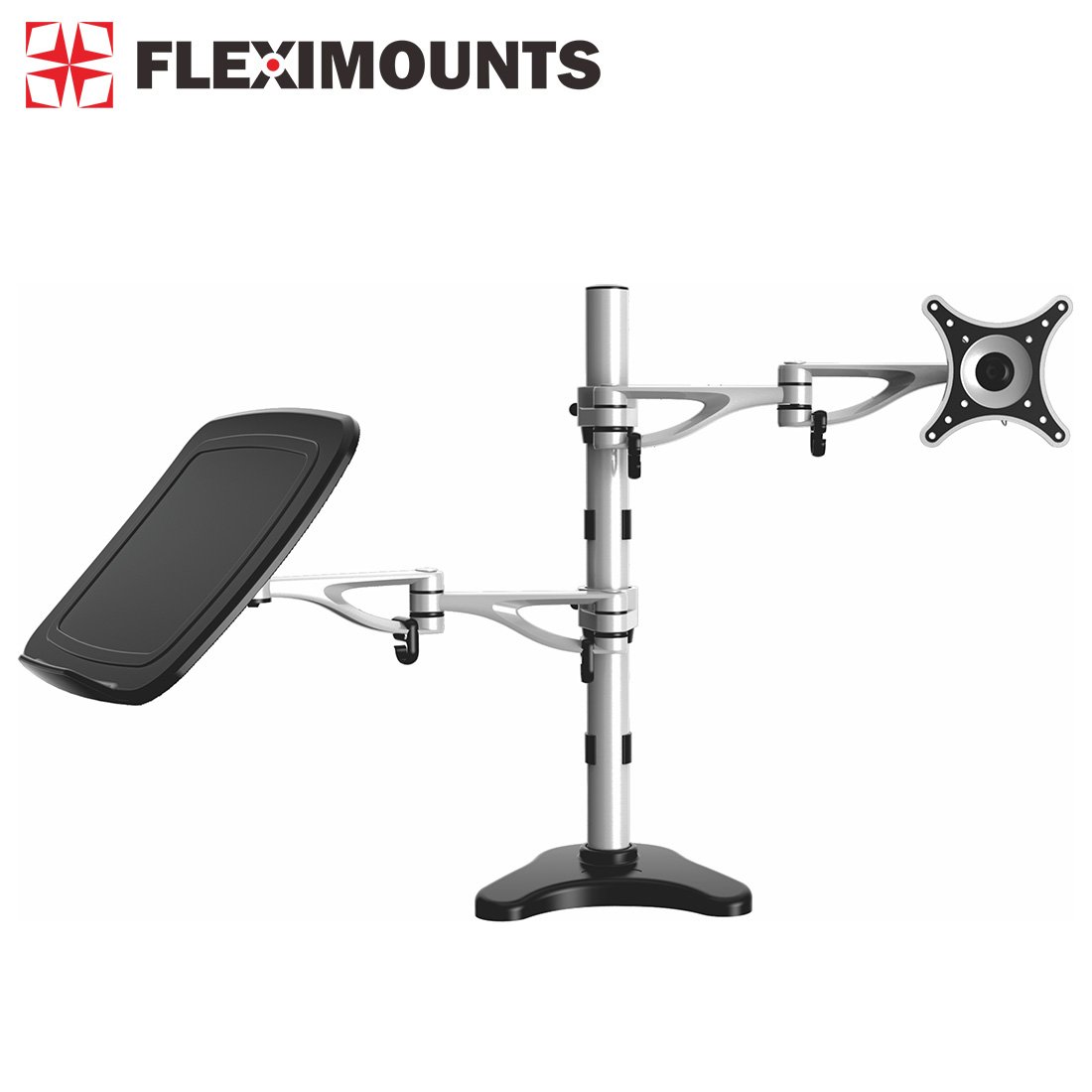 fleximounts Dual brazo de LCD Arm Desk Mount Soporte de Monitor Mounts para 10"-27" Samsung/Dell/Asus/Acer/HP/AOC LCD Monitor de computadora, con pinza o arandela estacin de trabajo de sobremesa Apoyo