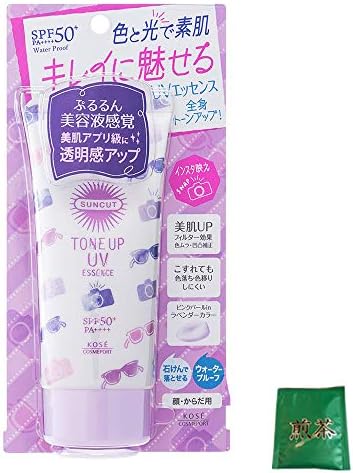 Kose Sunscreen New Suncut Tone Up UV Essence SPF 50 + PA ++++ 80g (Green Tea Set)