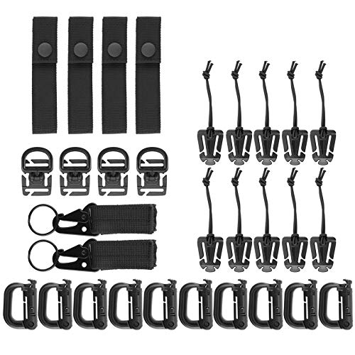 Golden^Li Tactical Molle Clips Attachments Set, 30pcs Perfect Grip