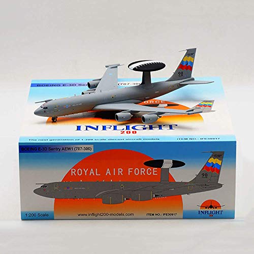 1yess Military Early Warning Model, 1/200 Maßstab RAF E-3 Sentry AWACS Modell, Sammlerstücke und Kinderspielzeug, 9… – Bild 8