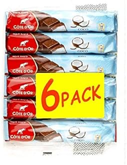 Pack Of 6 x 47 gr Bars Of Côte D'Or Milk & Coconut