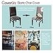 Coverurz Premium Stretch Fit Removable, Washable Spandex Dining Chair Covers, Seat Protector Slipcover for Dining Room, Hotel, Ceremony, Banquet and Wedding and Party (Grey)