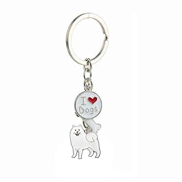 Bbeart Dog Key Ring Keychain Cute Small Dog Puppy Metal Keychain