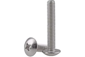Adiyer 40-Pack Metric M4 x 25mm Machine Screws for Cabinet Drawer Knob Pull Handle, 304 Stainless Steel, Truss Head Bolts, Phillips Drive