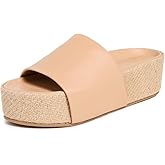 BEEK Women's Albatross Jute Platform Slides, Beach, 11 Medium US