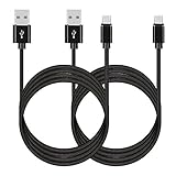 Micro USB Cable [2 Pack 3.3ft] Nylon Braided Data Cable Charging Cord Micro 5pin & Data Sync Cable Compatible Samsung Galaxy,Note, Android,LG,HTC One,Nexus,Tablets More Android Device (Black)