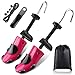 Bontip Shoe Stretcher, Pair of Professional 4-Way Shoe Stretchers Tough Plastic Shoe Trees Widener Expanders Stretch Length Width Height (Pink)