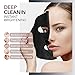 Charcoal Facial Mask Sheet, Face Mask Skin Care with Japanese activated carbon, Licorice Extract, Caviar Extract, Deep Cleaning Charcoal Face Masks for Women&Men (Pack of 10)