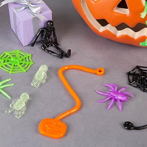 Shindel 52PCS Halloween Stretchy Sticky Toys, Halloween Party Favors for Kids Halloween Treat Toys for Goodie Bag Stuffers Treasure Box Classroom Prize