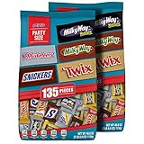 SNICKERS, TWIX, 3 MUSKETEERS, MILKY WAY & MILKY WAY Midnight Minis Size Chocolate Candy Bars Variety Mix, 40-Ounce Bag (Pack of 2)