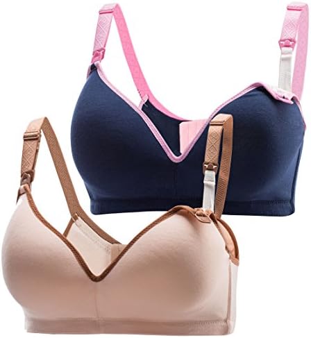 Nursing Bra 2 Pack Sleep Maternity Bra for Maternity to Nursing Seamless Cotton 2PACK SIZE XL