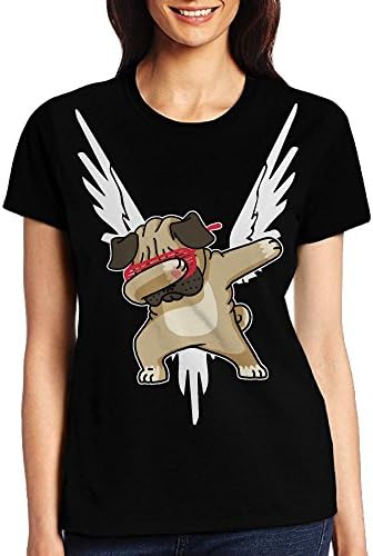 Most Fashion Maker Womens Black Tshirts Hip Hop Dab Dance Dabbing Pug Maverick Wings Shirt