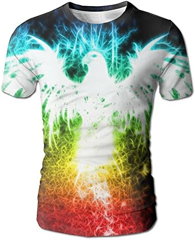 QG ZZX colorful God Bird Popular Men's 3D Print Short Sleeve Casual T-Shirt Tops