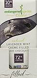 Endangered Species Monk Seal, Lavender Mint Crème Filled Dark Chocolate, 3 Ounce (Pack of 12)