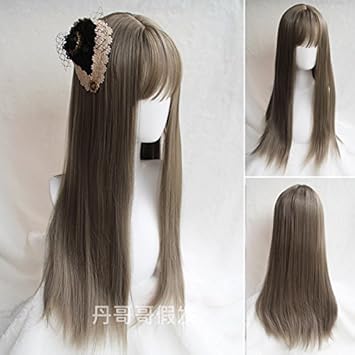 Amazon Com Dan Gege Women Girls Female Wig With Long Straight
