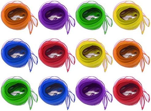 ISusser Dance, Magic And Juggling, Performance Props Scarves 12pcs