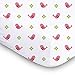 1 Muslin Cotton Baby Crib Sheet Fitted. Luxurious, Super Soft Soft & Breathable Toddler, Newborn Sheet. Cute Pink Birds For Girls Size 28