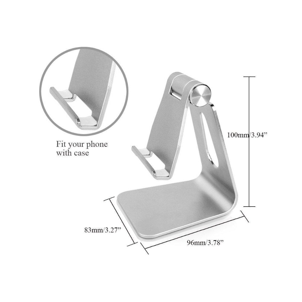 Cell Phone Stand, ixaer S1 Dock : Cradle, Holder, Stand For Switch, all Android Smartphone, iPhone 6 6s 7 8 X Plus 5 5s 5c charging, Accessories Desk - Sliver