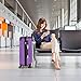 Goplus 3Pcs Luggage Set, Hardside Travel Rolling Suitcase, 20/24/28 Rolling Luggage Upright, Hardshell Spinner Luggage Set with Telescoping Handle, Coded Lock Travel Trolley Case (Purple)
