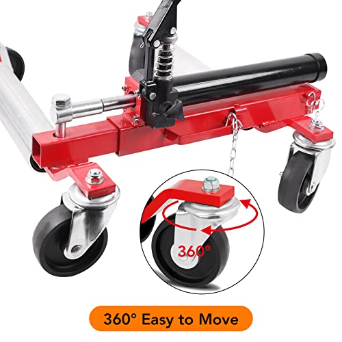Hydraulic Wheel Dolly Tire Jack with Ratcheting Foot Pedal, 1500LBS
