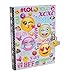 Hot Focus Emoji Secret Diary with Lock – 7” Journal Notebook with 300 Double Sided Lined Pages, Padlock and Two Keys for Kids