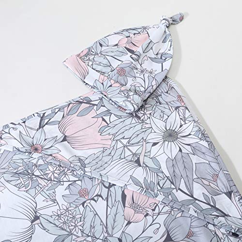 GINKANA Maternity/Nursing Delivery Nightgown with Matching Baby Swaddle Blankets and Hat Set - Hospital Bag Must Have