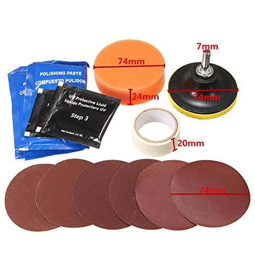 Headlight Lens Restoration Cleaner Kit Plastic Light Polishing Cleaner Repair Tool