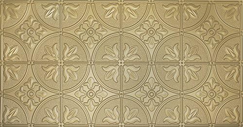 Global Specialty Products Pattern No.309 Tin Style Panel, 2 by 4-Feet, Brass