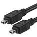 IEEE-1394 FireWire/iLink DV 4 Pin Male To Male Cable - 6 Feet Black